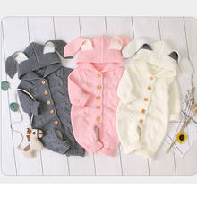 Детское пальто, одежда для новорожденных, Осенний милый комбинезон для маленьких мальчиков, комбинезон, одежда для маленьких девочек, вязаные комбинезоны, детская куртка для младенцев 2024 - купить недорого