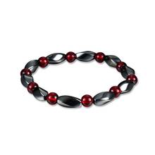 Fashion Hematite Stone Therapy Health Care Beads Bracelet Unisex Bangle Jewelry 2024 - buy cheap