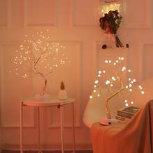 LED Night Light Mini Christmas Tree Copper Wire Garland Lamp For Home Kids Bedroom Decor Fairy Lights Luminary Holiday lighting 2024 - buy cheap