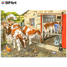 Diamond Painting Full Square/Round Drill Herd of Cattle 5D Daimond Painting Embroidery Cross Kit Mosaic Rhinestone Picture Y062 2024 - buy cheap