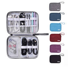 Fashion Portable Cable Digital Storage Bag For Men Organizer USB Gadgets Wires Charger Power Battery Zipper Holder Accessories 2024 - buy cheap