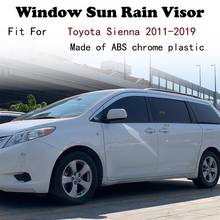 ABS Chrome plastic Window Visor Vent Shades Sun Rain Guard car accessories For Toyota Sienna 2011-2019 2024 - buy cheap