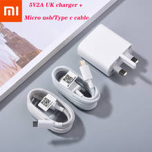 XIAOMI USB Charger UK Plug 5V2A Adapter Micro USB Type C Cable For Xiaomi Mi A1 A2 Lite Note 2 3 Redmi S2 8 8A 7 7A 6 6A 5 5A 4X 2024 - buy cheap