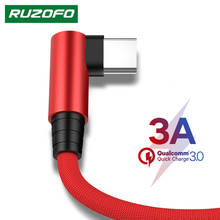 Ruzofo 3A с разъемом USB Type-C кабель для передачи данных для Samsung Galaxy S10 S9 Xiaomi Redmi Note 7 Huawei, быстрая зарядка, мобильный телефон зарядные устройства 2 м 3 м 2024 - купить недорого
