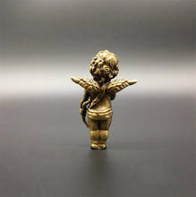 Estatua de cobre tallada en Cupido chino, el Dios del Amor, pequeño ángel de pelo rizado, niño, exquisita estatua pequeña 2024 - compra barato