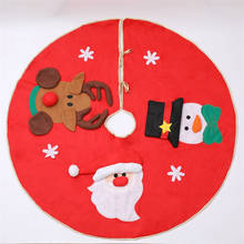 20 Pcs 39.4" Christmas Tree Skirt Santa Claus Snowman Cloth Base Floor Mat Cover Ornaments Xmas Tree Holiday Party Decoration 2024 - buy cheap