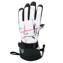 -30 красочные женские зимние перчатки, зимние уличные спортивные аксессуары, варежки, водонепроницаемые ветрозащитные перчатки для сноубординга, лыжные перчатки с пятью пальцами 2024 - купить недорого