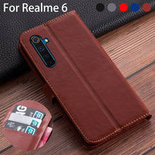 Luxury Leather Flip Book style Case For Realme 6 Vintage Wallet Stand Card Holder Case For OPPO Realme 6 Realme6 phone housing 2024 - buy cheap