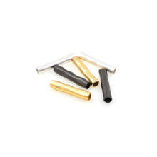 Cuentas de tubo largo de latón dorado, abalorios sueltos para fabricación de pulseras de joyería, accesorios DIY 2024 - compra barato