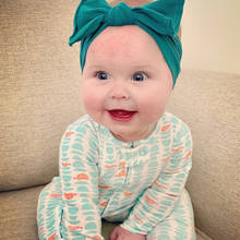 Tiara infantil de nylon, faixa de cabelo macia elástica de algodão com nó, acessórios da moda para bebês recém-nascidos 2024 - compre barato
