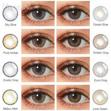 2 шт./пара цветные контактные линзы для глаз, 3 тона, цветные контактные линзы для глаз, контакты с цветной косметикой, красивый зрачок 2024 - купить недорого