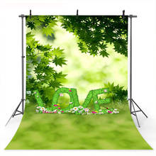 Fall with Love Backdrop Bokeh Valentine's Day Photography Background Spring Green Leaves Natural Scenery Backdrops Photocall 2024 - buy cheap