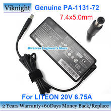 Fuente de alimentación para cargador de portátil LITEON, adaptador de CA de 20V, 6,75a, 135W, 7,4x5,0mm, PA-1131-72 genuino 2024 - compra barato