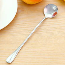 Stainless Steel Spoon Long Handle Tea Coffee Milk Stirring Serving Spoon Kitchen Cutlery Metal Ice Cream Dessert Spoons Cucharas 2024 - buy cheap