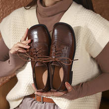 Туфли-лодочки женские из натуральной кожи, на низком каблуке, с квадратным носком, весна-лето 2024 - купить недорого