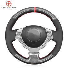LQTENLEO Carbon Fiber Black Suede Steering Wheel Cover For Nissan GTR GT-R (Nismo) 2008 2009 2010 2011 2012 2013 2014 2015 2016 2024 - buy cheap