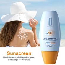 Protetor solar de corpo e facial spf 50, protetor solar em creme para proteção da pele, anti-envelhecimento, com óleo hidratante para controle 2024 - compre barato