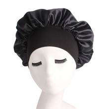 Шапка для укладки волос 56-58 см, регулируемая атласная шапка, уход за длинными волосами, женская шапка для сна в ночное время, шелковая головка, шапка для душа, Стайлинг волос 2024 - купить недорого