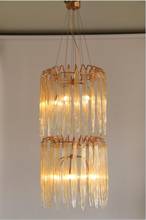 Lustre de cristal post-moderno de cobre, luminária com ramos minimalistas, para sala de estar, sala de jantar, réplica americana 2024 - compre barato