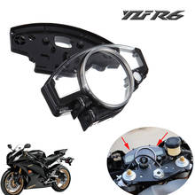 Caso instrumento relógio velocímetro calibres odômetro tacômetro habitação caso capa para yamaha yzfr6 yzf r6 2006-2012 2011 2024 - compre barato