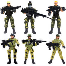 Soldado militar conjunto de brinquedo bloco de construção forças especiais polícia modelo contra-greve boneca conjunta móvel arma brinquedos de plástico 2024 - compre barato