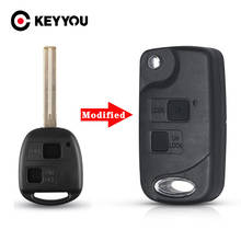 Keyyou-capa e protetor para chave do carro, modelos 20x, para toyota yaris carina corolla 2/3, botões remotos, com almofada de botão, dobrável, modificada 2024 - compre barato