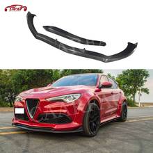 For Stelvio Carbon Fiber Front Lip Spoiler Head Shovel Apron For Alfa Romeo Stelvio 2017- 2019 Bumper Protector Car Styling 2024 - buy cheap