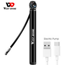 WEST BIKING Max 120 PSI Smart Bike Pump Portable Air Electric Inflator Cycling Pump USB Bicycle Pumps With Hose Pressure Gauge 2024 - buy cheap