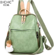 Women's Backpack Soft Leather Female Shoulder Bag Large Capacity Backpacks Fashion School Bag for Teenage Girls Travel Backpack 2024 - buy cheap