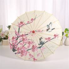 Paraguas artístico de tela de seda china, sombrilla decorativa de estilo clásico, papel de aceite pintado, sombrilla 2024 - compra barato