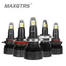 2 mini lâmpadas para farol de carro, led h4, h7, h8, h1, h11, hb3 9005, hb4 9006, 12v, 72w, lm, direção automática, blub, sem ruído 2024 - compre barato