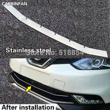STAINIESS STEEL FRONT LOWER BUMPER GRILL COVER INSERT PROTECTOR MOLDING TRIM FOR NISSAN QASHQAI J11 2014 2015 2016 2024 - buy cheap