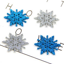 40pcs/lot Christmas snowflake Padded Appliques for Children Headwear Hair clip Accessories and Garment Accessories 2024 - buy cheap