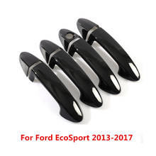 Glossy Black Car Exterior Door Handle Cover Sticker Moulding Trim for Ford EcoSport 2013 2014 2015 2016 2017 LHD Accessory 2024 - buy cheap