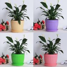 Plastic Imitation Wooden Bucket Flowerpot Planter Home Garden Decor Plant Holder 2024 - buy cheap