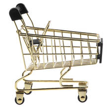 Mini Metal Supermarket Shopping Cart Utility Storage Trolley Kids Pretend Play Toy kids Role Play Toys 2024 - buy cheap