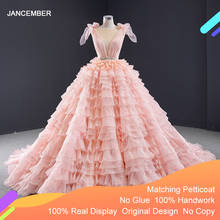 J67033 Jancember Party Dresses 2020 Dresses O Neck Sleeveless With Bow Sequined Evening Dress For Women Вечернее Платье Женское 2024 - buy cheap