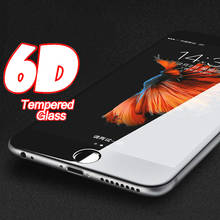 Protector de pantalla de vidrio templado 6D para iPhone, película protectora para iPhone 7, 8, 6, 6s Plus, X, XR, XS, MAX 2024 - compra barato