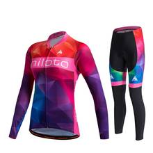 Women's Long Sleeve Cycling Jersey Race Cut Aero Bib Pants Autumn Bike Jerseys Road Track Bicycle Clothing Wear Ropa Ciclismo 2024 - buy cheap