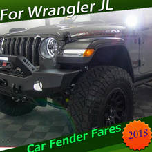 Cubierta de guardabarros para rueda de coche, accesorio para Jeep Wrangler JL 2018, con luces de señal LED 2024 - compra barato
