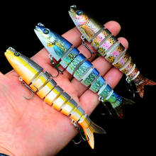 WALK FISH-cebos duros artificiales para pesca, anzuelos de 13,5 cm, 19g, 8 segmentos 2024 - compra barato