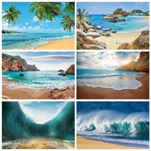 Yeele Photocall Seascape Beach White Waves Backdrop Baby Birthday Portrait Photography Photographic Backgrounds For Photo Studio 2024 - buy cheap
