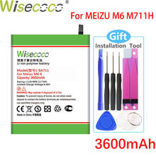 Flex ecoco bateria ba711 para celular meizu 6 m6 m711m/m711c/m711q/m711h, bateria de alta qualidade + número de rastreamento, 3600mah 2024 - compre barato