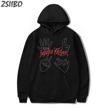 Moletom unissex com capuz para homens, estampa de letras do anime jujutsu kaisen yuji itadori, streetwear moda casual 2024 - compre barato