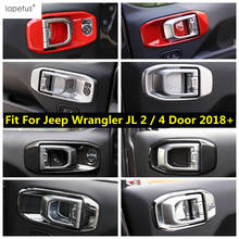 Lapetus Accessories Fit For Jeep Wrangler JL 2018 - 2022 Inner Car Door Pull Doorknob Handle Bowl Molding Cover Kit Trim / ABS 2024 - buy cheap