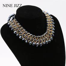 NINEJIZZ-collar de cristal para mujer, cadena con cuentas estilo bohemio Vintage, collares con borlas, joyería Tribal de estilo Simple hecha a mano 2024 - compra barato