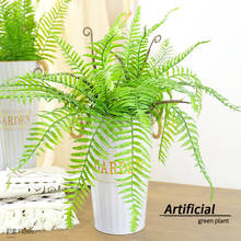 Artificial Plants Plastic Persian Fern Grass Green Leaves Simulation Fake Flower Wedding Home Garden Decor Table Decoration 2024 - buy cheap