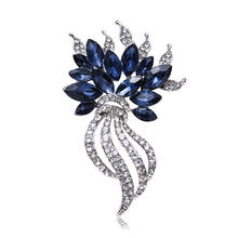 Fashion Rhinestone Brooch Crystal Flower Women Hats Scarf Suit Brooch Clothing Buckles Pins for Women Sale Bouquet Decoration 2024 - buy cheap