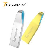 Techkey New USB Flash Drive 64gb pen drive 32gb waterproof флешка usb 16gb 8gb 4gb memoria usb stick 2.0 memory flash gift 2024 - buy cheap