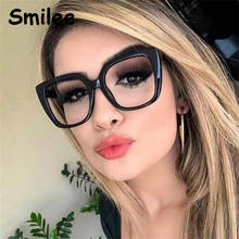 Fashion Oversized Square Glasses Clear Lens Spring Optical Eyeglasses Frames Decorative Glasses Eyewear Trends Plastic Frames 2024 - buy cheap